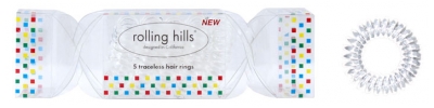 Rolling Hills 5 Élastiques Cheveux Sans Traces Cracker - Couleur : Transparent