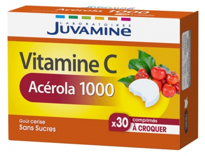 Juvamine Acerola C-vitamin 1000 30 Tyggetabletter