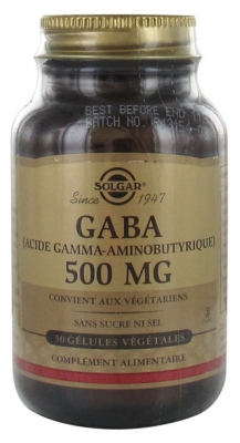 Solgar Gaba 500 mg 50 Kapsułek Roślinnych