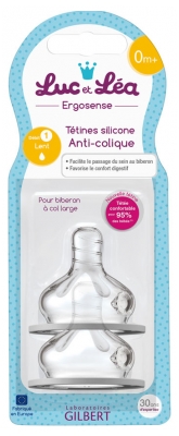 Bicos de Silicone Anti-Cólica 0 Meses e + Luc et Léa Ergosense