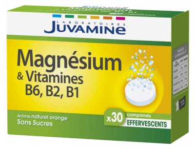 Juvamine Magnésium & Vitamines B6 B2 B1 30 Comprimés Effervescents