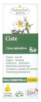 NatureSun Aroms Bioloģiskā ciedra ēteriskā eļļa (Cistus ladaniferus) 5 ml