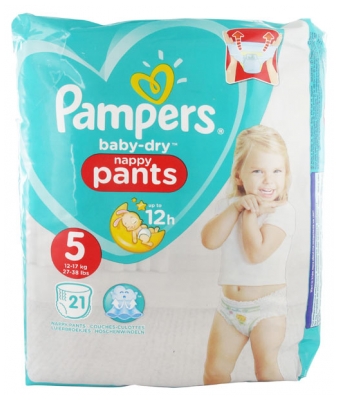 Pampers Baby-Dry 21 Couches-Culottes Taille 5 (12-18 kg)