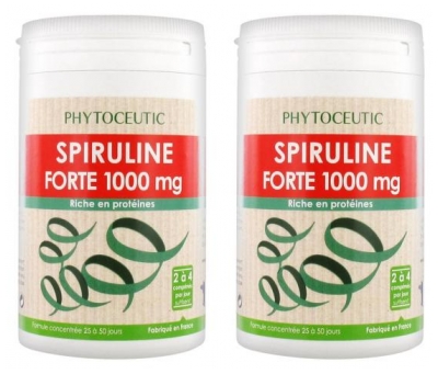 Phytoceutic Spiruline Forte 1000 mg Lot de 2 x 100 Comprimés