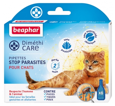 Beaphar Diméthicare Stop Parasites Chats 6 Pipettes