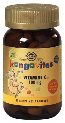 Solgar Kangavites Vitamin C 100mg Orange 90 Tablets to Crunch