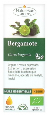 NatureSun Aroms Bergamot Essentiële Olie (Citrus Bergamia) Organisch 10 ml