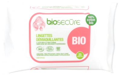 Biosecure 25 Lingettes Démaquillantes