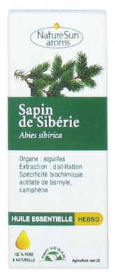 NatureSun Aroms Huile Essentielle Sapin de Sibérie (Abies sibirica) 10 ml