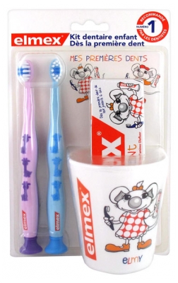 Elmex Dental Kit Children - Colour: Mauve & Blue