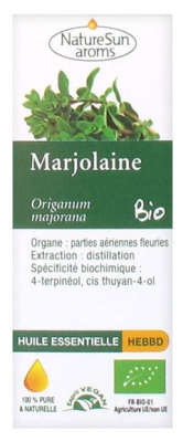 NatureSun Aroms Olio Essenziale di Maggiorana (Origanum Majorana) Biologico 10 ml