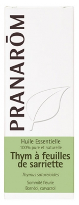 Pranarôm Huile Essentielle Thym à Feuilles de Sarriette (Thymus satureioides) 10 ml