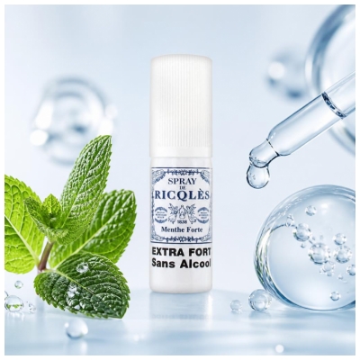 Ricqlès Spray Buccal à la Menthe Forte Sans Alcool 15 ml
