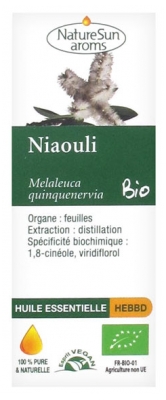 NatureSun Aroms Olio Essenziale di Niaouli (Melaleuca Quinquenervia) Organic 10 ml