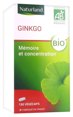 Naturland Ginkgo Orgánico 150 Cápsulas Vegetales