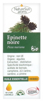 NatureSun Aroms Black Spruce (Picea Mariana) Essential Oil Organic 10 ml