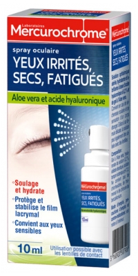 Mercurochrome Yeux Irrités Secs Fatigués Spray Oculaire 10 ml