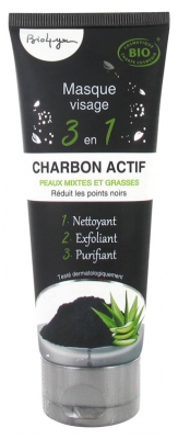 Bio4you 3 in 1 Face Mask Active Charcoal 100ml