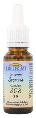 Biofloral Bach Flowers Organic Complex Rescue n°39 20 ml