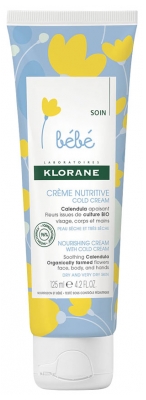 Klorane Bébé Crema Nutritiva con Crema Fredda 125 ml