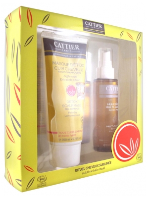 Cattier Sublime Hair Ritual Set Detox Scalp Mask Pre-Shampoo 200ml + Dry Oil 100ml
