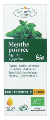 NatureSun Aroms Aceite Esencial Menta Piperita (Mentha x Piperita) Orgánico 10 ml