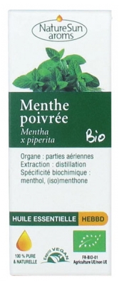 NatureSun Aroms Olio Essenziale di Menta Piperita (Mentha x Piperita) Organic 10 ml