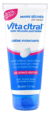 Vita Citral Crème Hydratante Mains Sèches 100 ml + 33% Offert