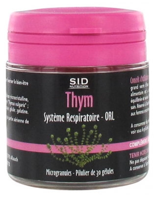 S.I.D Nutrition Système Respiratoire - ORL Thym 30 Gélules