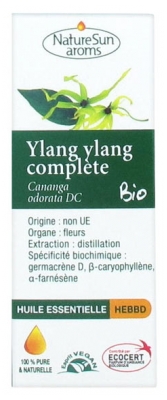 NatureSun Aroms Olio Essenziale di Ylang Ylang Completo (Cananga Odorata DC) Organico 10 ml