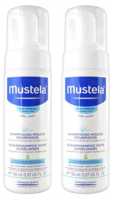 Mustela Shampoing Mousse Nourrisson Lot de 2 x 150 ml