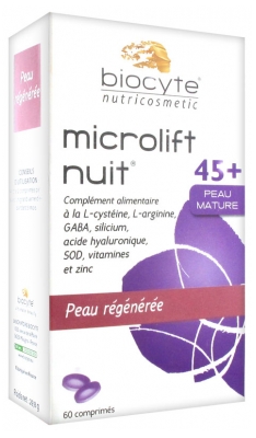 Biocyte Microlift Nuit Peau Régénérée 45+ Peau Mature 60 Comprimés