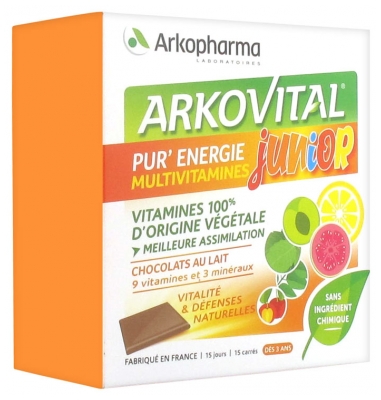 Arkopharma Arkovital Pur'Energie Multivitamines Junior 15 Carrés