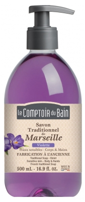 Le Comptoir du Bain Savon Traditionnel de Marseille Violette 500 ml