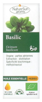 NatureSun Aroms Organic Essential Oil Basil (Ocimum Basilicum) 10ml