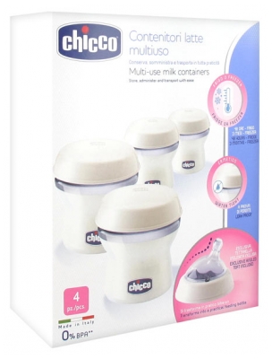 Chicco 4 Multi-Use Milk Containers