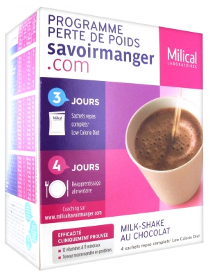 Milical Weight Loss Program Milk-Shake Preparation 4 Sachets