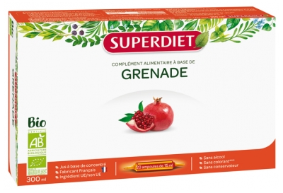 Superdiet Organic Pomegranate 20 Phials