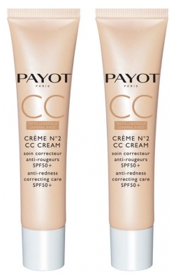 Payot Crème N°2 CC Cream Soin Correcteur Anti-Rougeurs SPF50+ Lot de 2 x 40 ml