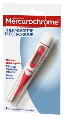 Mercurochrome Electronic Thermometer with Flexible Probe
