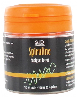 S.I.D Nutrition Fatigue Tonicity Spirulina 30 Capsules