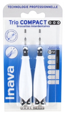 Inava Trio Compact 6 Interdental Brushes - Size: ISO0 0,6mm