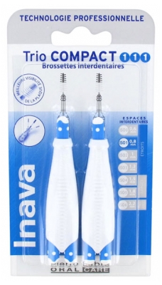 Inava Trio Compact 6 Interdental Brushes - Size: ISO1 0,8mm