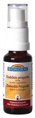 Biofloral Suédois Propolis Gorge et Voies Respiratoires Bio 20 ml