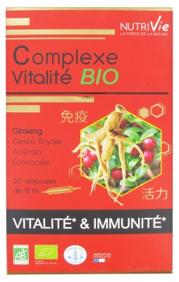 Nutrivie Organic Vitality Complex 20 Phials