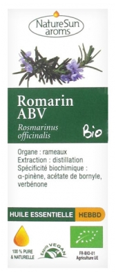 NatureSun Aroms Huile Essentielle Romarin ABV (Rosmarinus officinalis) Bio 10 ml