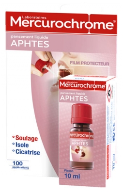 Mercurochrome Liquid Plaster Mouth Ulcers 10ml