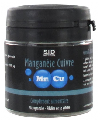 S.I.D Nutrition OligoClassics Manganèse Cuivre 30 Gélules