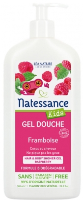 Natessance Kids Hindbær Badegele 500 ml