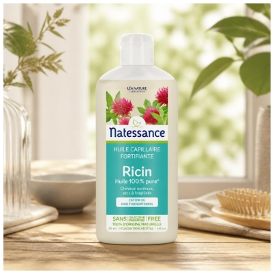 Natessance Castoröljy Hiuksille 250 ml